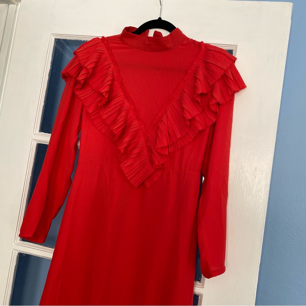 Pixie Market Red Midi Dress - Picture 4 of 11